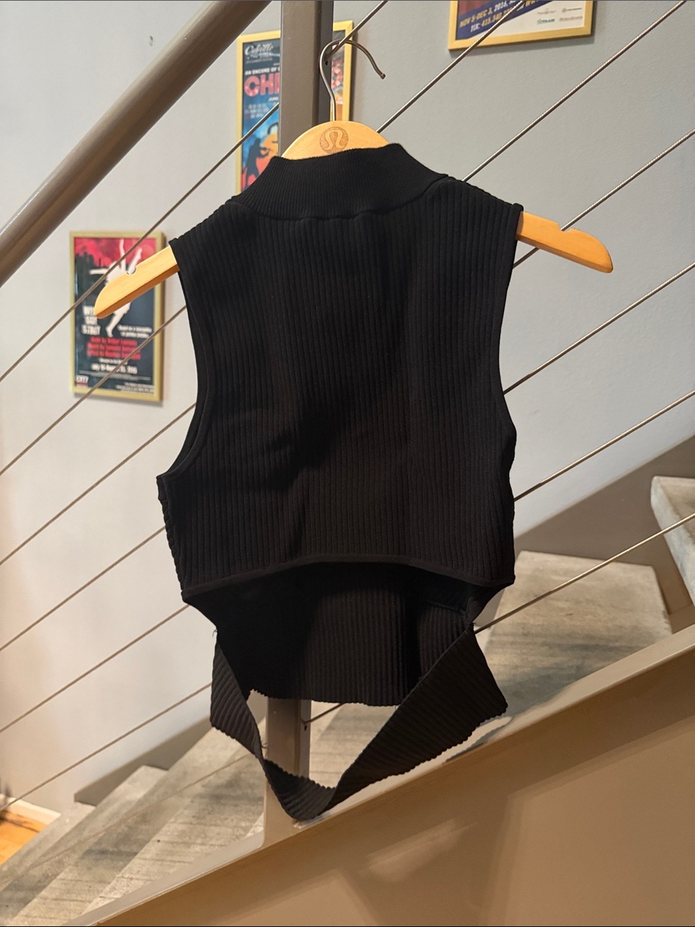 Lululemon Open Back Half-Zip Sweater Black Size M - Picture 3 of 3